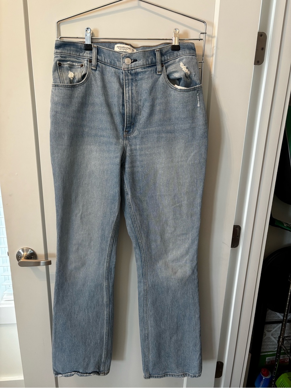 Abercrombie & Fitch Light Wash Straight-Leg Jeans